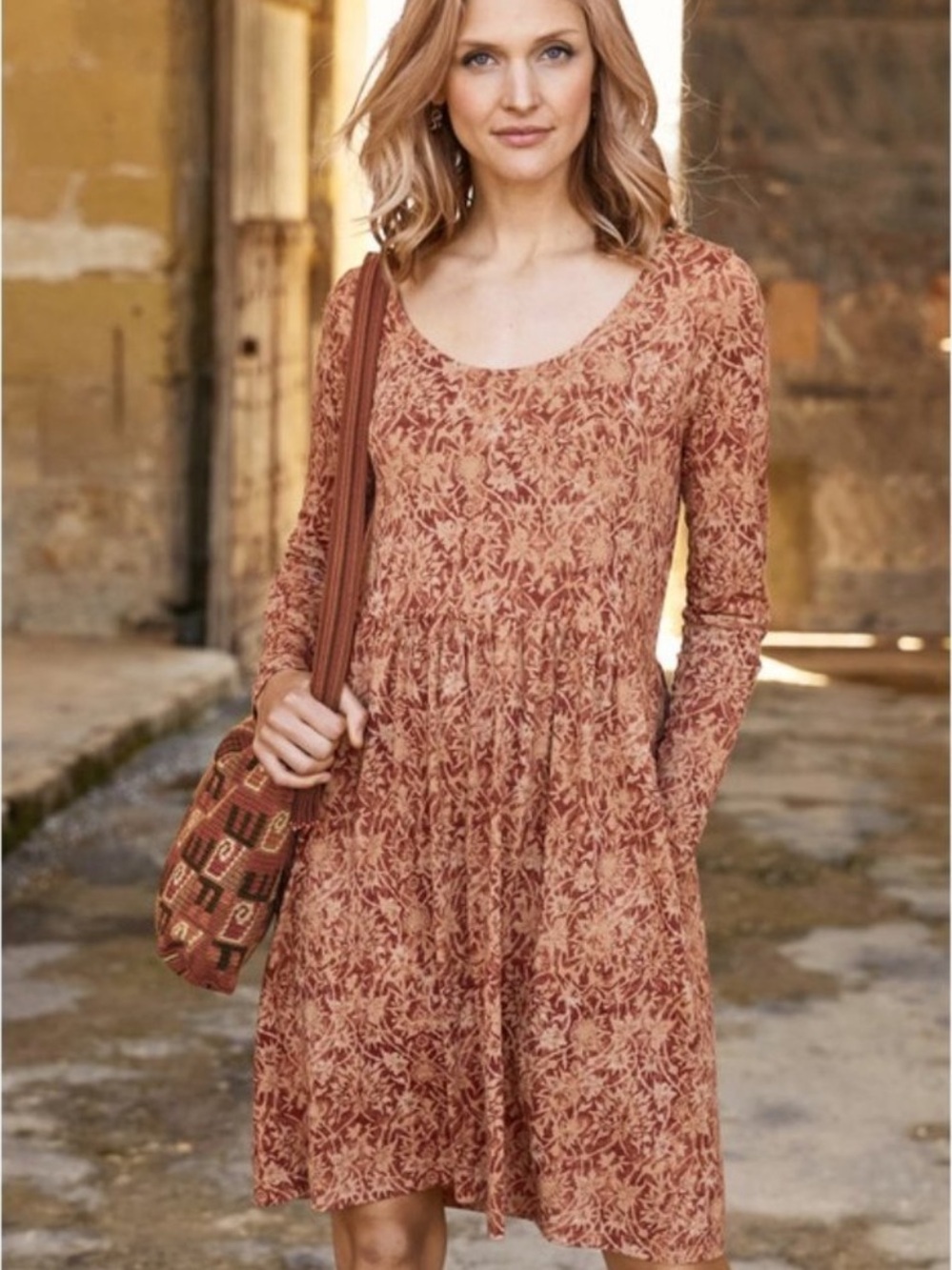 Peruvian Connection Faded Fresco Pima Cotton Dress